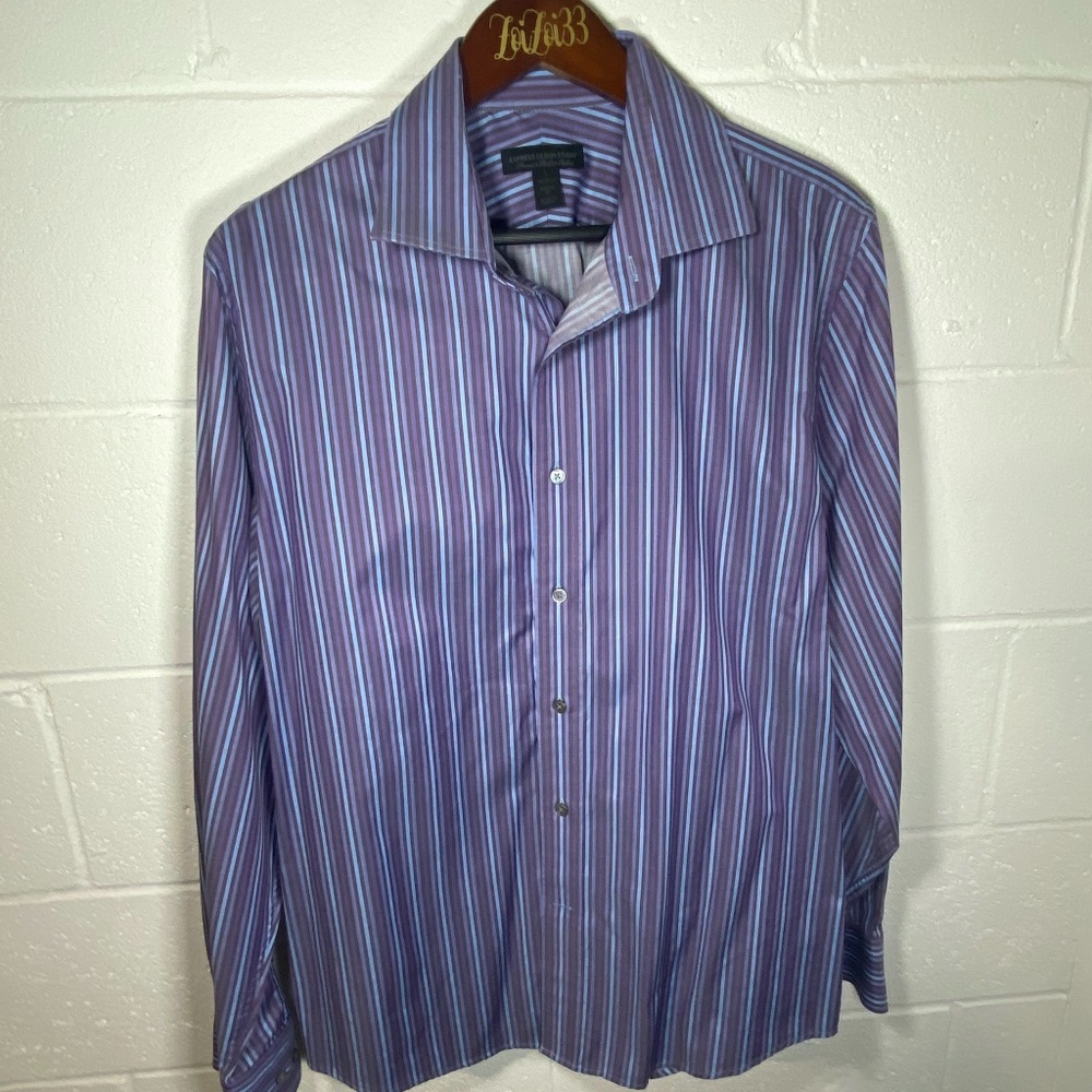 Express Design Studio Mens Button Down Long Sleeve